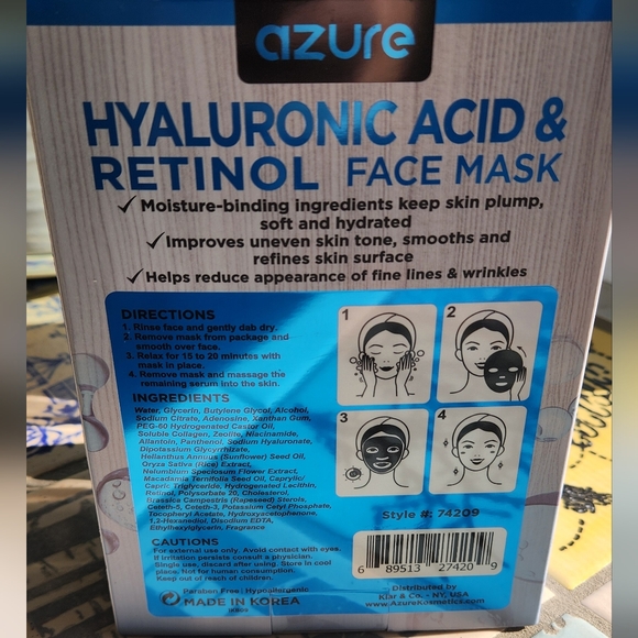 Hyaluronic Retinol Wrinkle Reducing Sheet Masks - Picture 5 of 7